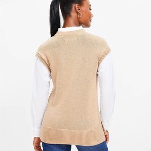Buy 2 get one FREE💸LOFT Women's Tan Sweater Vest